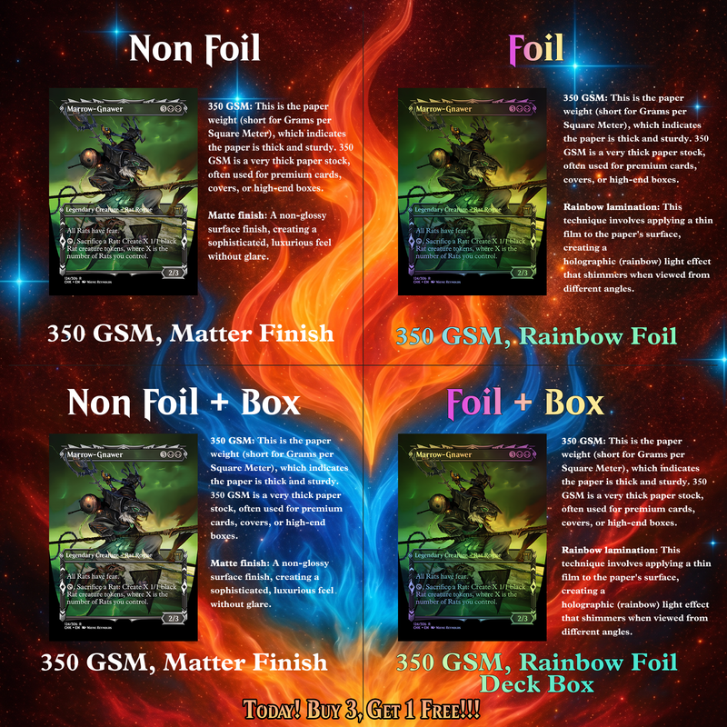 | New | VERMIN HORDE MTG PROXY COMMANDER DECK – PREMIUM COLLECTOR SET (103 CARDS)