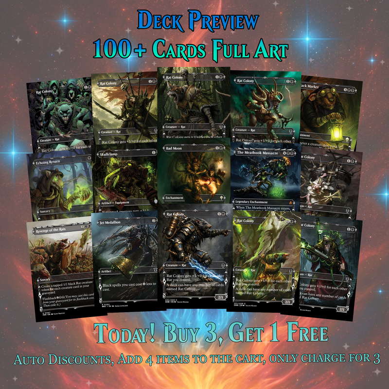 | New | VERMIN HORDE MTG PROXY COMMANDER DECK – PREMIUM COLLECTOR SET (103 CARDS)
