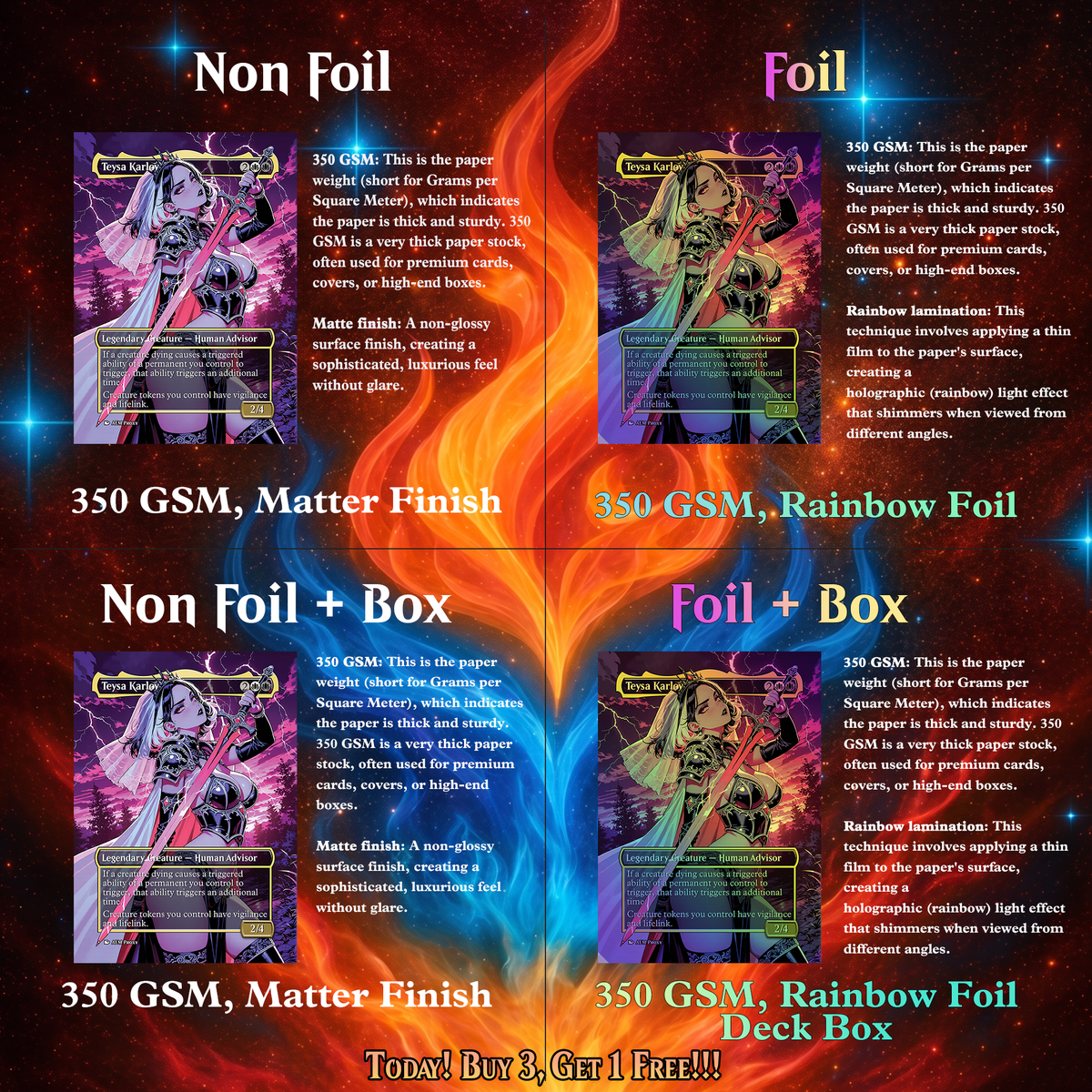 | New | Teysa Goths Anime Commander Deck | 126-Card Fan-Made MTG Proxy Set
