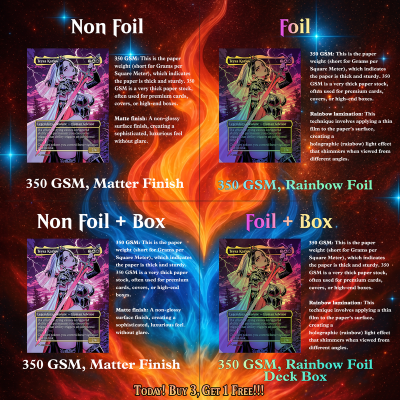 | New | Teysa Goths Anime Commander Deck | 126-Card Fan-Made MTG Proxy Set