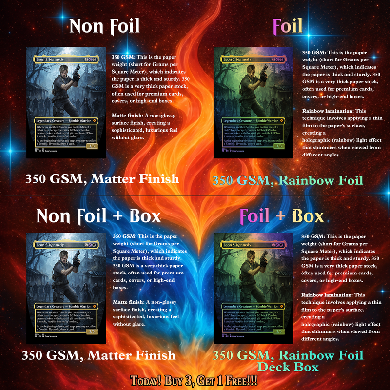 | New | Resident Evil Card Deck 100 Cards + Tokens, Zombie Tribal EDH