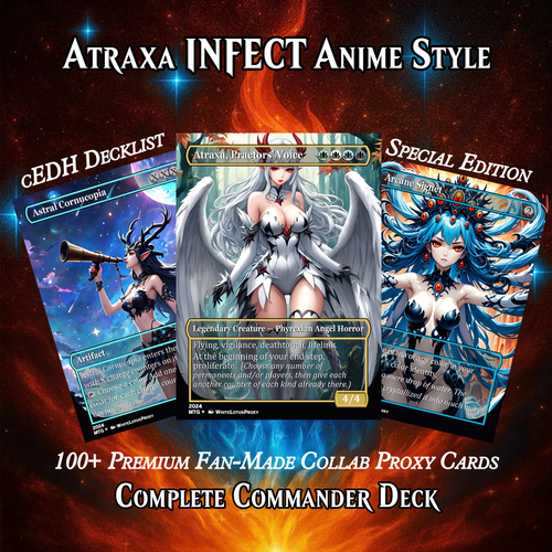 ATRAXA COUNTER–PROLIFERATE ANIME STYLE MTG PROXY COMMANDER DECK – PREMIUM COLLECTOR SET  (109 CARDS)