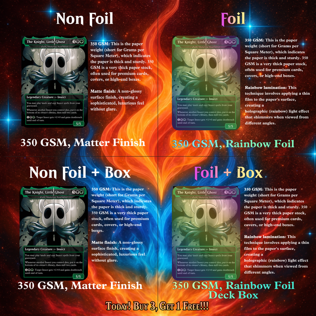 | New | Hollow Knight Inspired Commander Deck | 100-Card MTG Proxy EDH Set