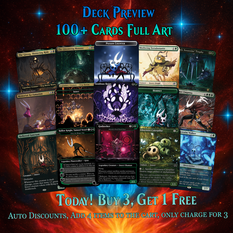 | New | Hollow Knight Inspired Commander Deck | 100-Card MTG Proxy EDH Set