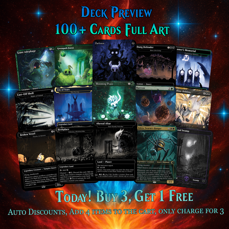 | New | Hollow Knight Inspired Commander Deck | 100-Card MTG Proxy EDH Set