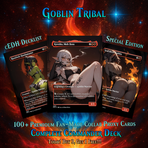 | New | GOBLIN TRIBAL MTG PROXY COMMANDER DECK – PREMIUM COLLECTOR SET (112 CARDS)