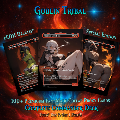 | New | GOBLIN TRIBAL MTG PROXY COMMANDER DECK – PREMIUM COLLECTOR SET (112 CARDS)