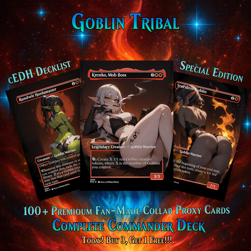 | New | GOBLIN TRIBAL MTG PROXY COMMANDER DECK – PREMIUM COLLECTOR SET (112 CARDS)