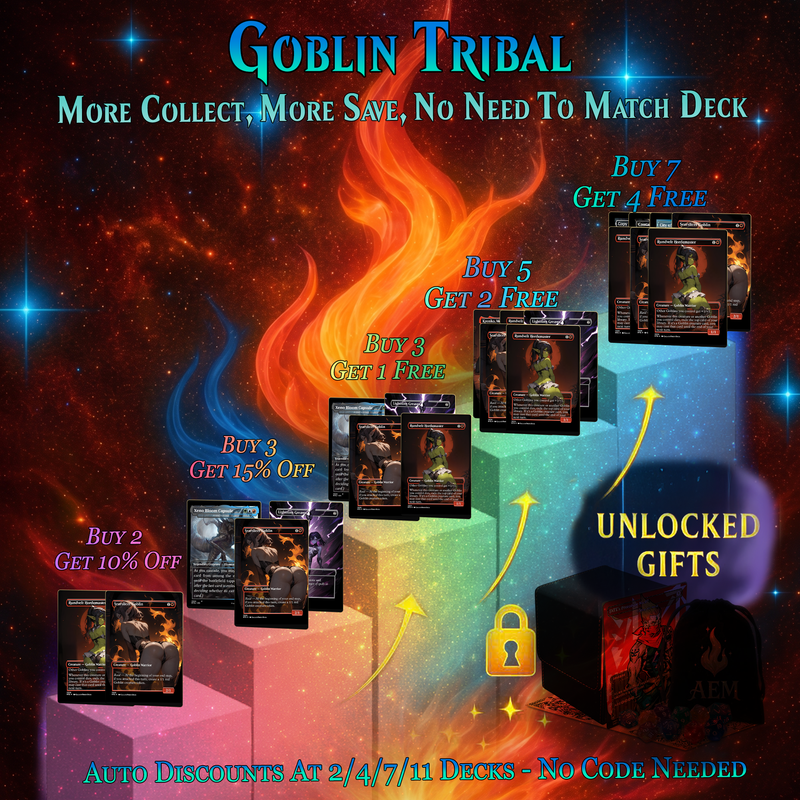 | New | GOBLIN TRIBAL MTG PROXY COMMANDER DECK – PREMIUM COLLECTOR SET (112 CARDS)