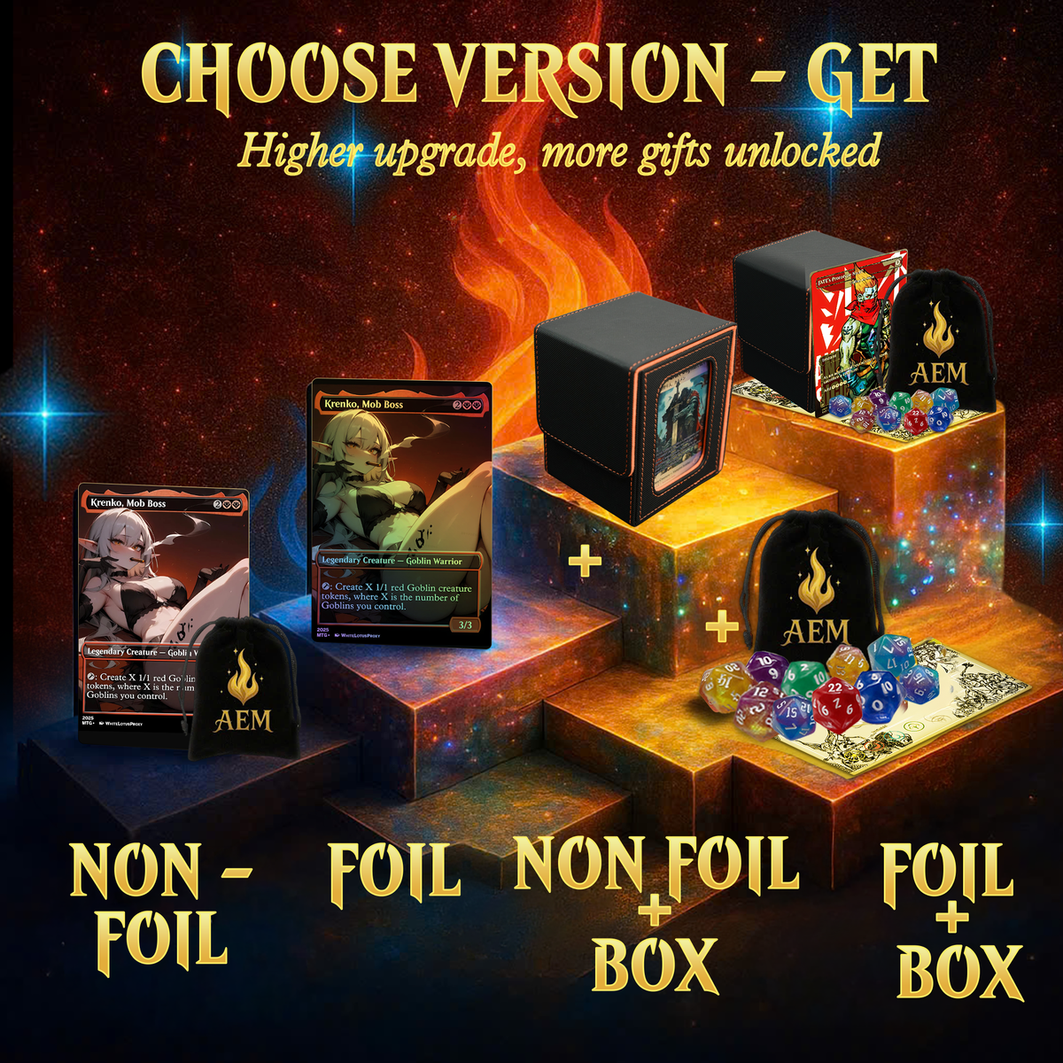 GOBLIN TRIBAL MTG PROXY COMMANDER DECK – PREMIUM COLLECTOR SET (112 CARDS)