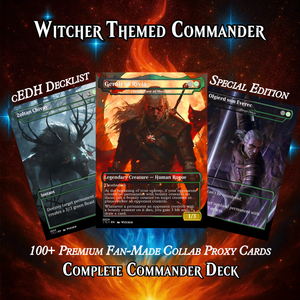 WITCHER THEMED MTG PROXY COMMANDER DECK – PREMIUM COLLECTOR SET (117 CARDS)