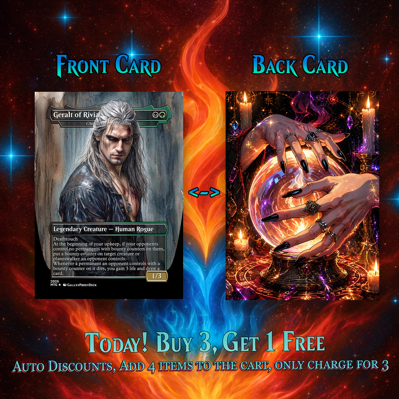 | New | WITCHER THEMED MTG PROXY COMMANDER DECK – PREMIUM COLLECTOR SET (117 CARDS)
