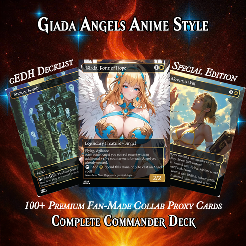 GIADA ANGELS ANIME STYLE COMMANDER DECK – PREMIUM COLLECTOR SET  (122 CARDS)