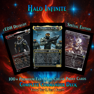 HALO INFINITE MTG PROXY COMMANDER DECK – PREMIUM COLLECTOR SET (120 CARDS)