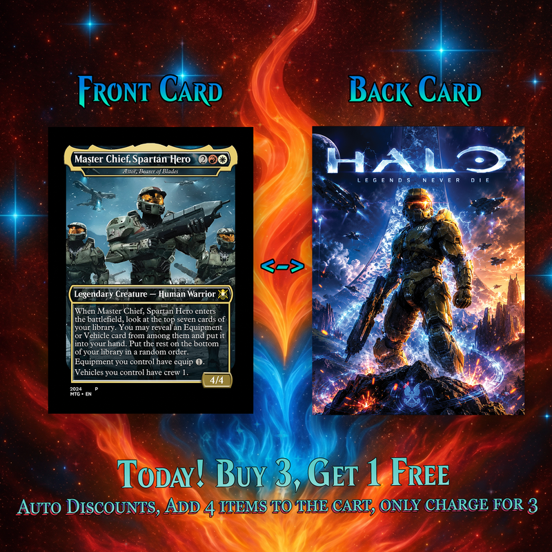 | New | HALO INFINITE MTG PROXY COMMANDER DECK – PREMIUM COLLECTOR SET (120 CARDS)