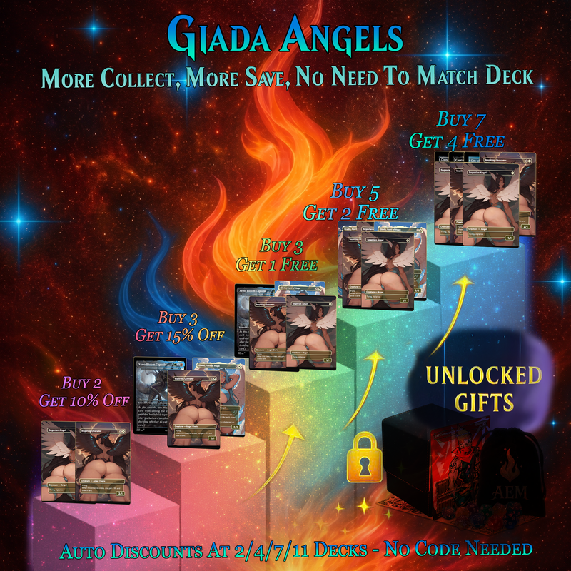 | New | GIADA ANGELS TRIBAL MTG PROXY COMMANDER DECK – PREMIUM COLLECTOR SET (115 CARDS)