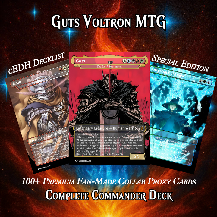 GUTS VOLTRON MTG PROXY COMMANDER DECK – PREMIUM COLLECTOR SET (129 CARDS)