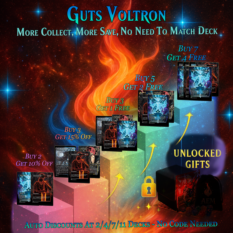 | New | GUTS VOLTRON MTG PROXY COMMANDER DECK – PREMIUM COLLECTOR SET (129 CARDS)