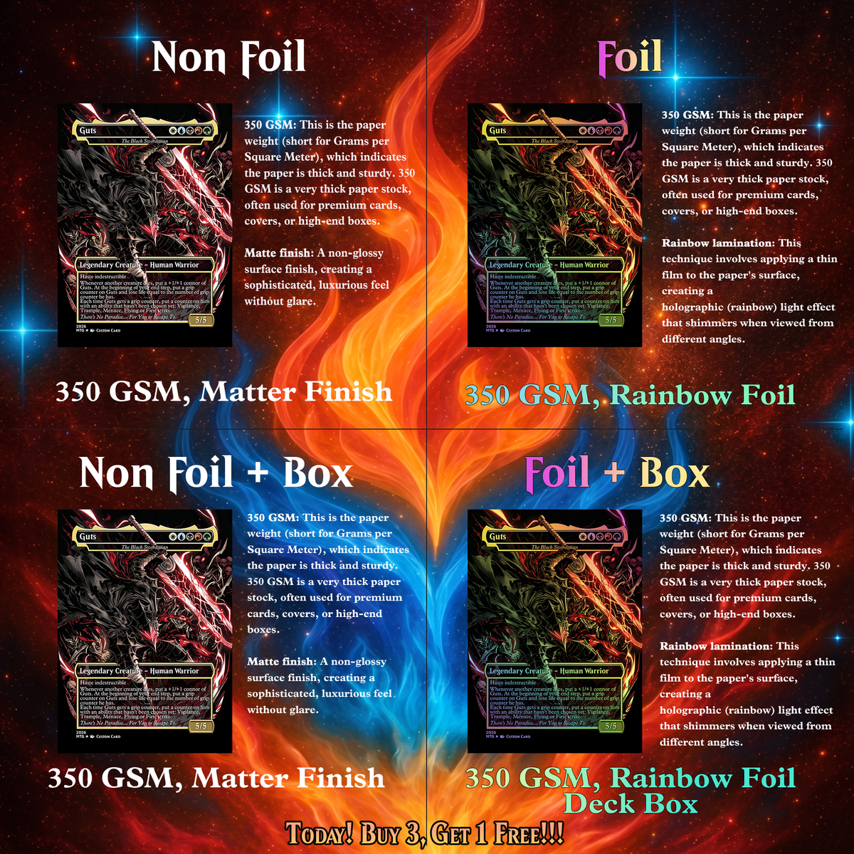 | New | GUTS VOLTRON MTG PROXY COMMANDER DECK – PREMIUM COLLECTOR SET (129 CARDS)