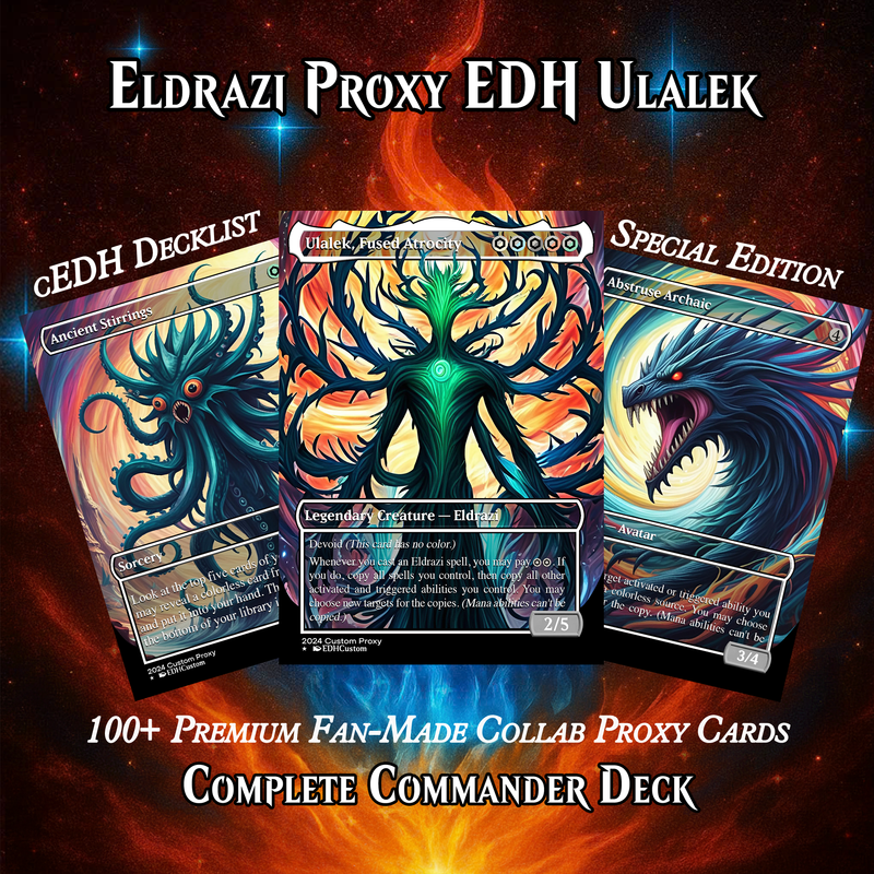 ELDRAZI PROXY DECK – ULALEK ABSTRACT MTG COMMANDER – PREMIUM COLLECTOR SET