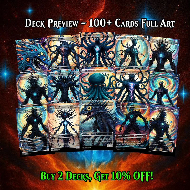 ELDRAZI PROXY DECK – ULALEK ABSTRACT MTG COMMANDER – PREMIUM COLLECTOR SET