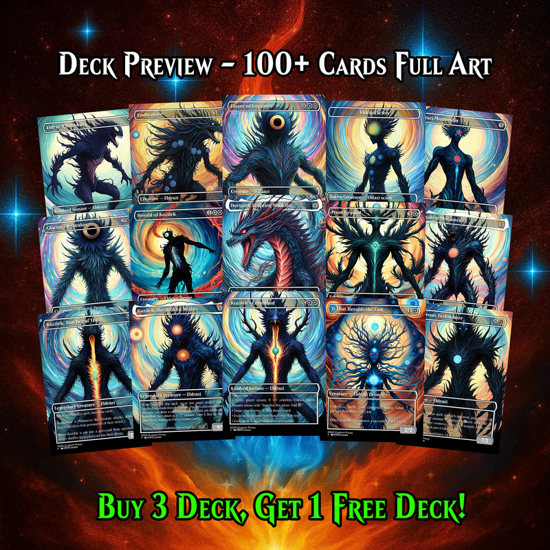 ELDRAZI PROXY DECK – ULALEK ABSTRACT MTG COMMANDER – PREMIUM COLLECTOR SET