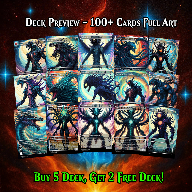 ELDRAZI PROXY DECK – ULALEK ABSTRACT MTG COMMANDER – PREMIUM COLLECTOR SET