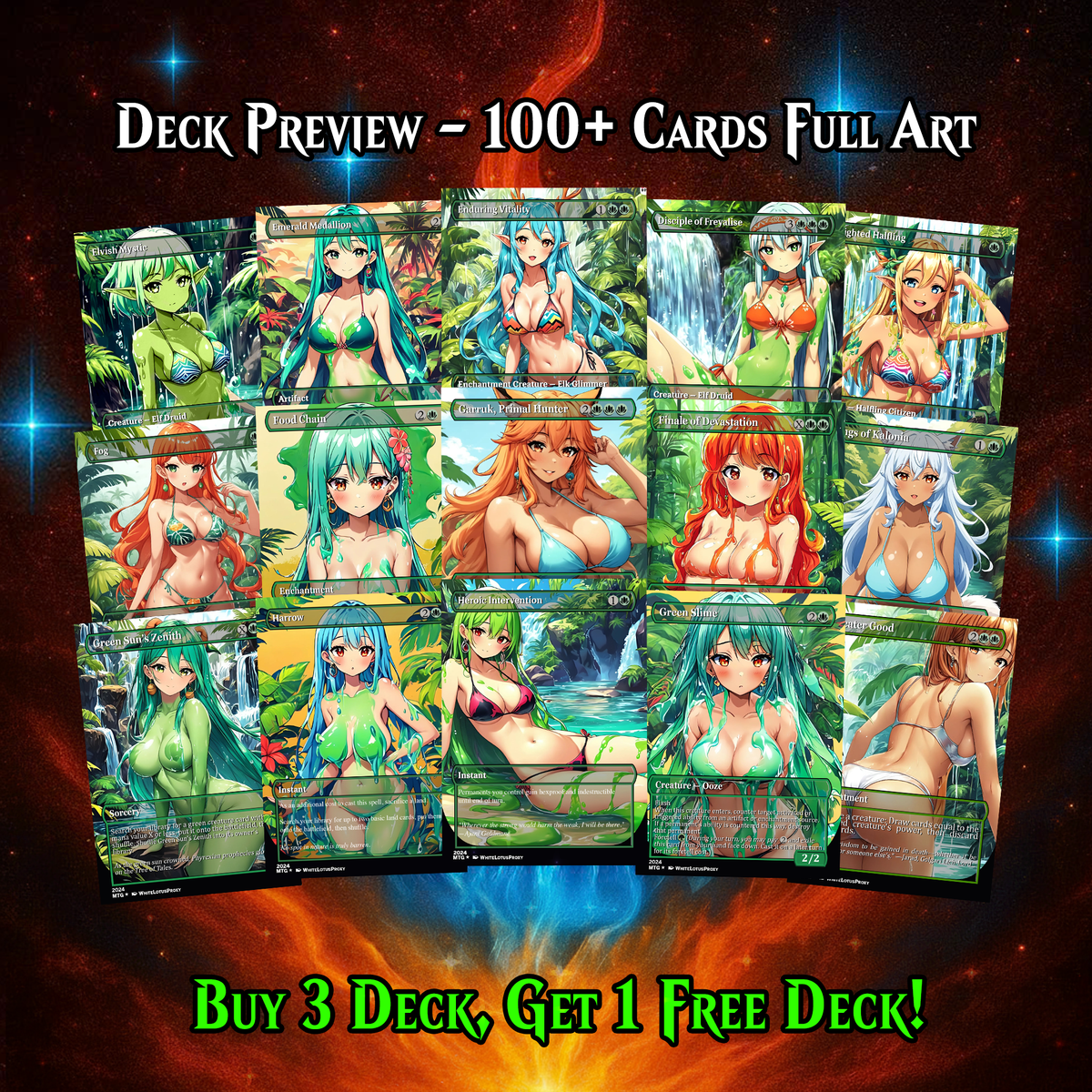 Ooze Tribal / Slime Storm Commander Deck  – 154 Cards