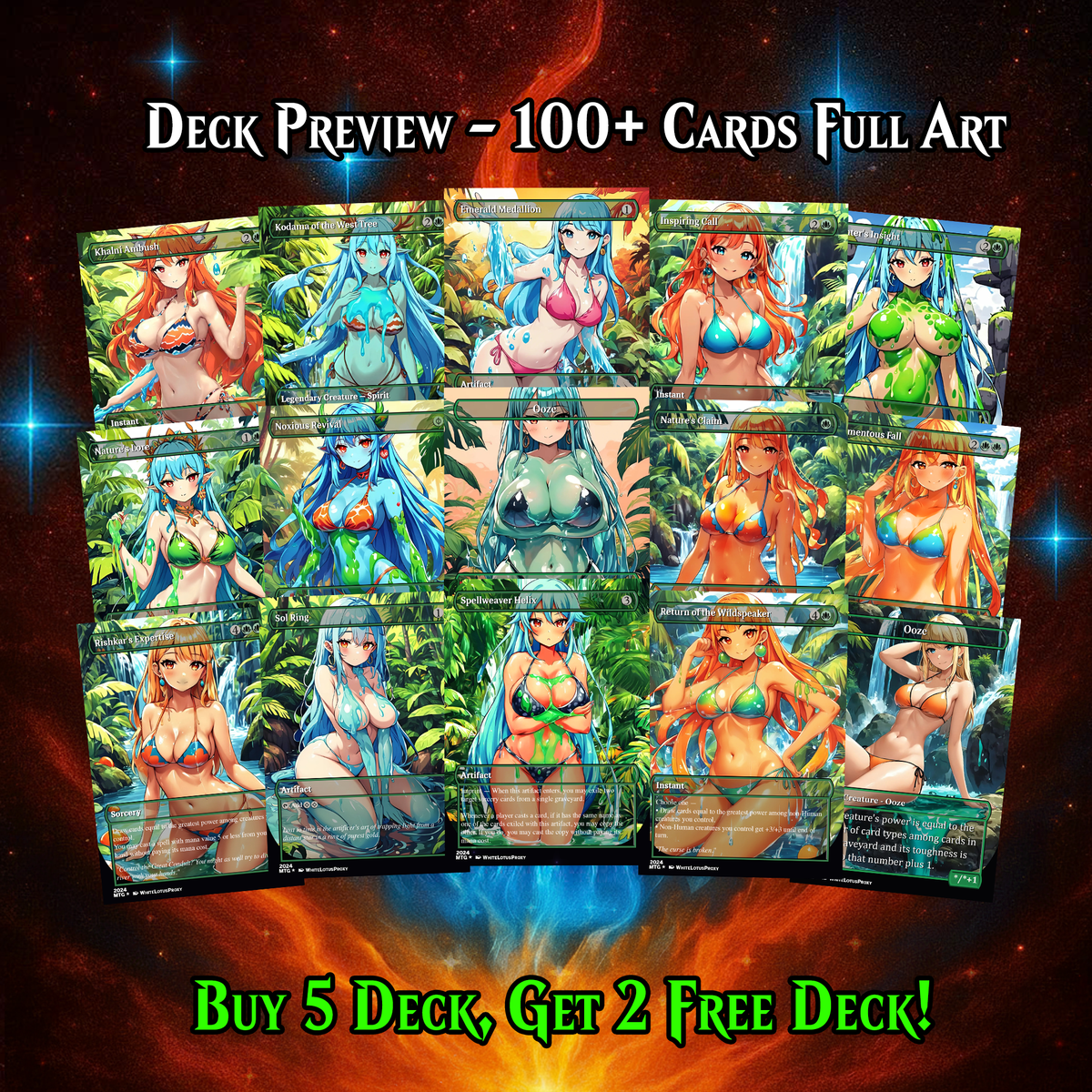 Ooze Tribal / Slime Storm Commander Deck  – 154 Cards