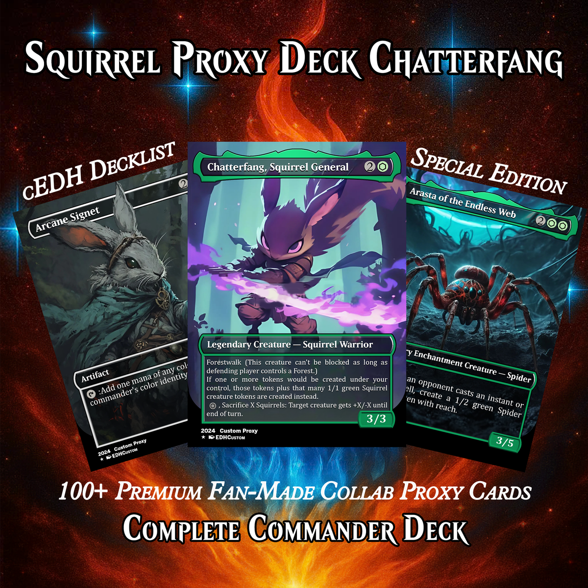 Squirrel Tribal – Chatterfang Commander Deck | 123 Cards
