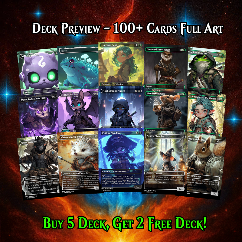 Squirrel Tribal – Chatterfang Commander Deck | 123 Cards