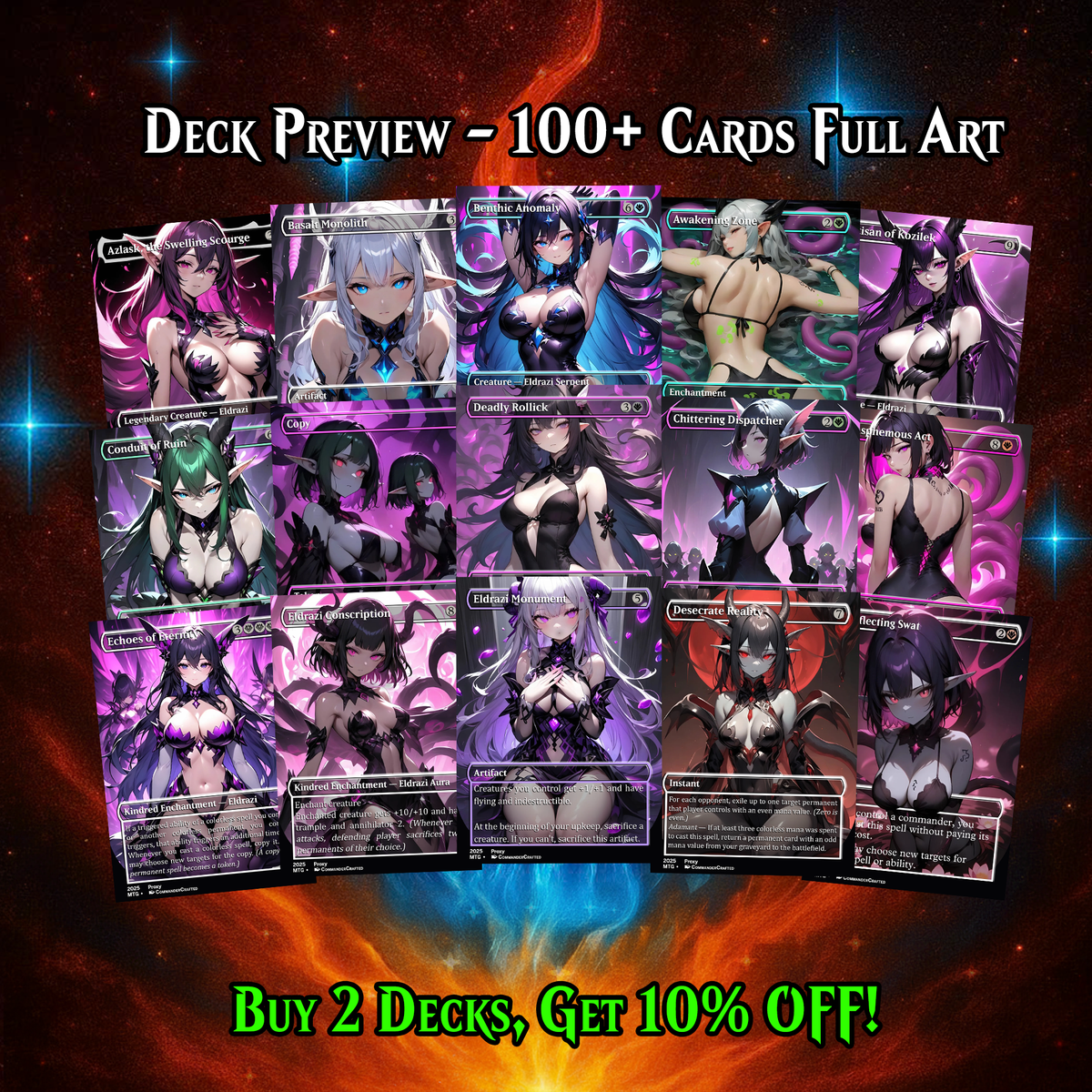 Eldrazi Tribal Anime Commander Deck | 114-Card Premium Collector Set