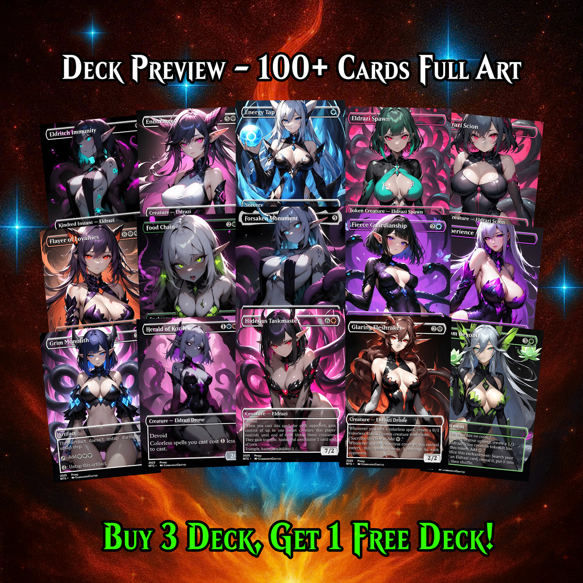 Eldrazi Tribal Anime Commander Deck | 114-Card Premium Collector Set