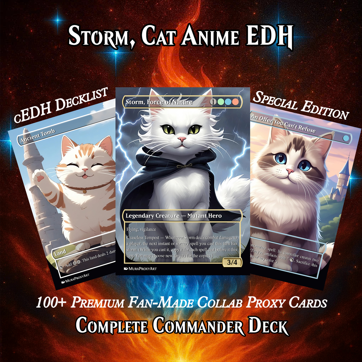 STORM, FORCE OF NATURE COMMANDER DECK PREMIUM COLLECTOR SET | 104 CARDS