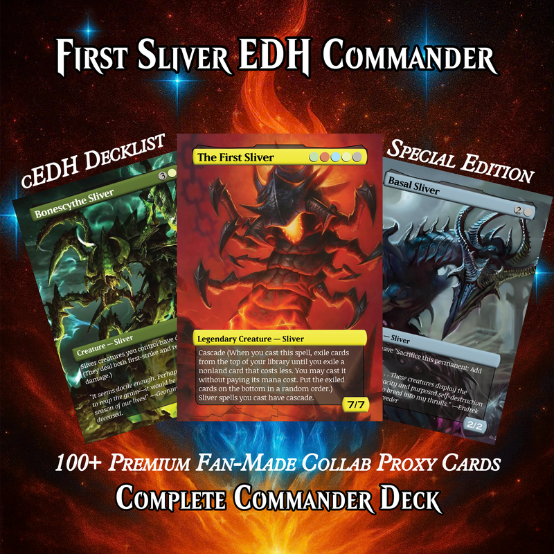 THE FIRST SLIVER – CUSTOM COMMANDER DECK-PREMIUM COLLECTOR SET (115 CARDS)