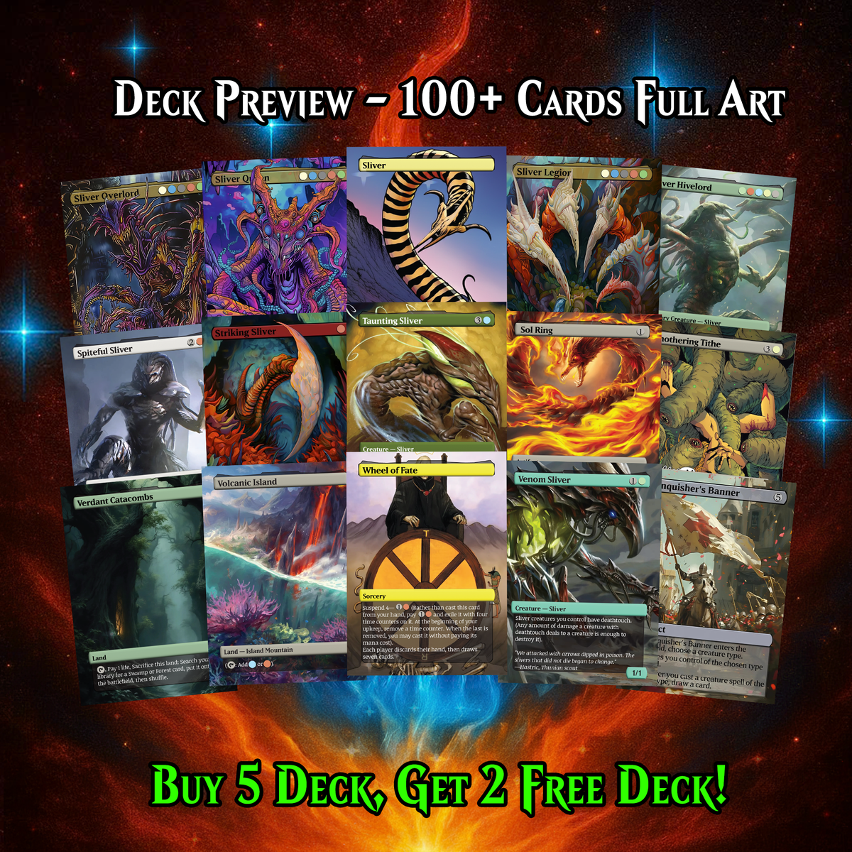 THE FIRST SLIVER – CUSTOM COMMANDER DECK-PREMIUM COLLECTOR SET (115 CARDS)
