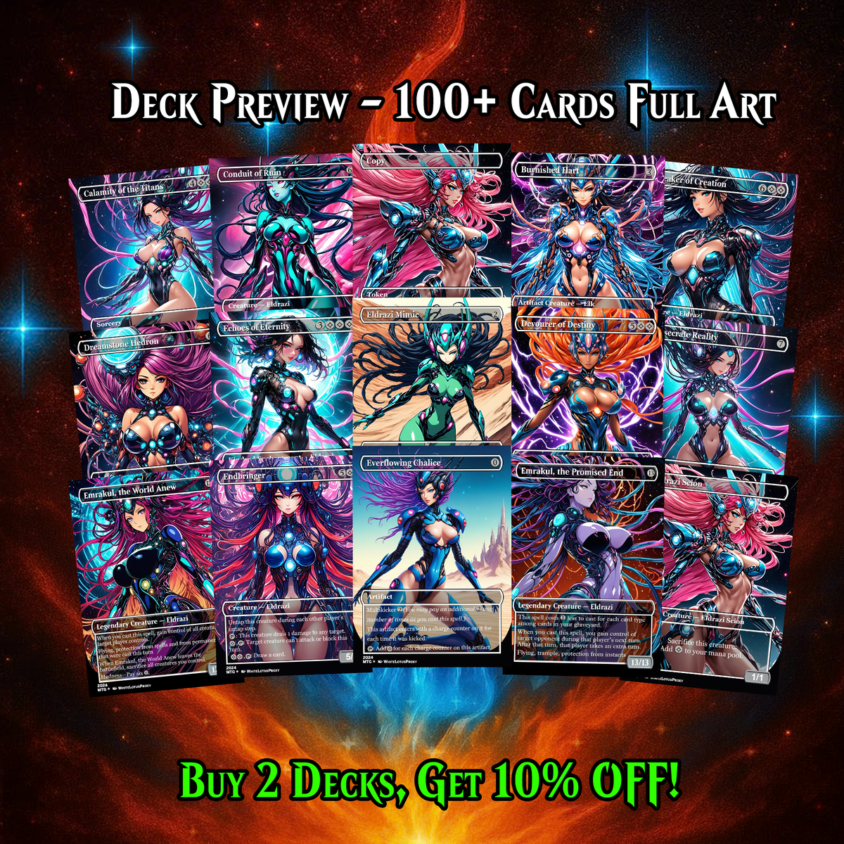 ZHULODOK ELDRAZI ANIME COMMANDER DECK – PREMIUM COLLECTOR SET (129 CARDS)