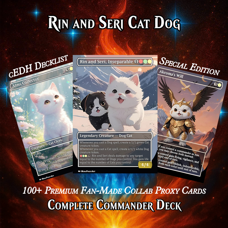 RIN AND SERI CAT DOG TRIBAL COMMANDER DECK – PREMIUM COLLECTOR SET  (109 CARDS)
