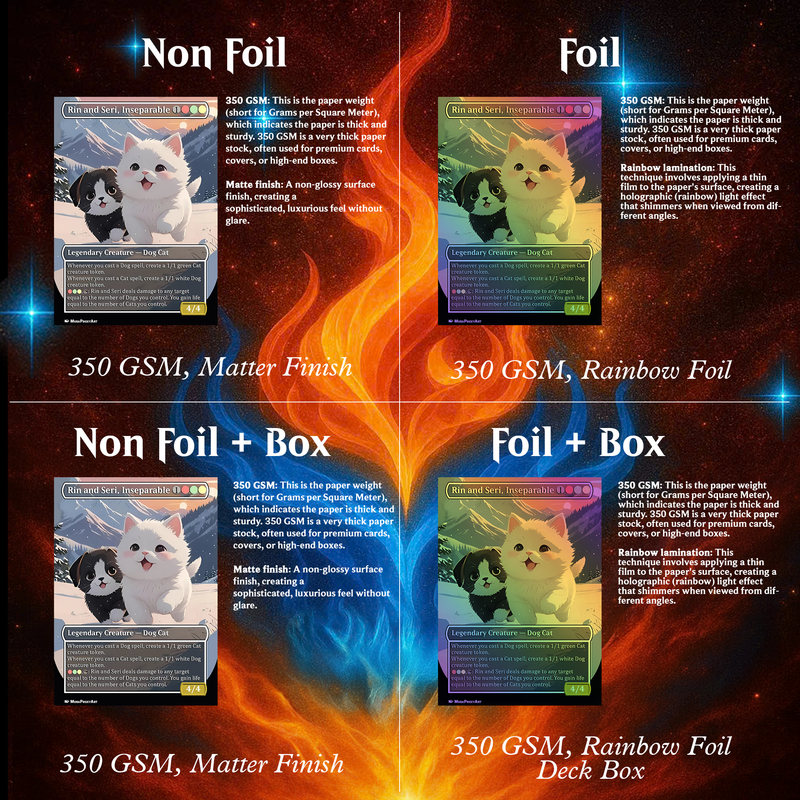 RIN AND SERI CAT DOG TRIBAL COMMANDER DECK – PREMIUM COLLECTOR SET  (109 CARDS)