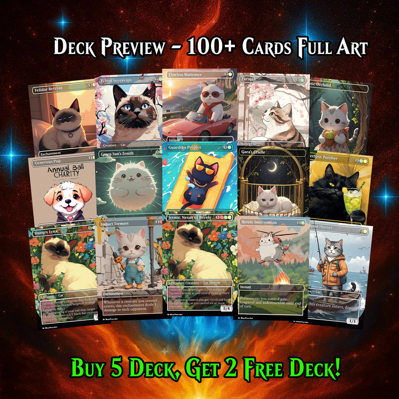 RIN AND SERI CAT DOG TRIBAL COMMANDER DECK – PREMIUM COLLECTOR SET  (109 CARDS)