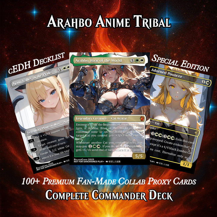 ARAHBO, ROAR OF THE WORLD ANIME COMMANDER DECK – PREMIUM COLLECTOR SET  (111 CARDS)