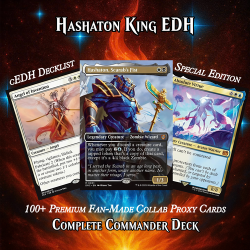 HASHATON KING, SCARAB'S FIST COMMANDER DECK – PREMIUM COLLECTOR SET  (117 CARDS)