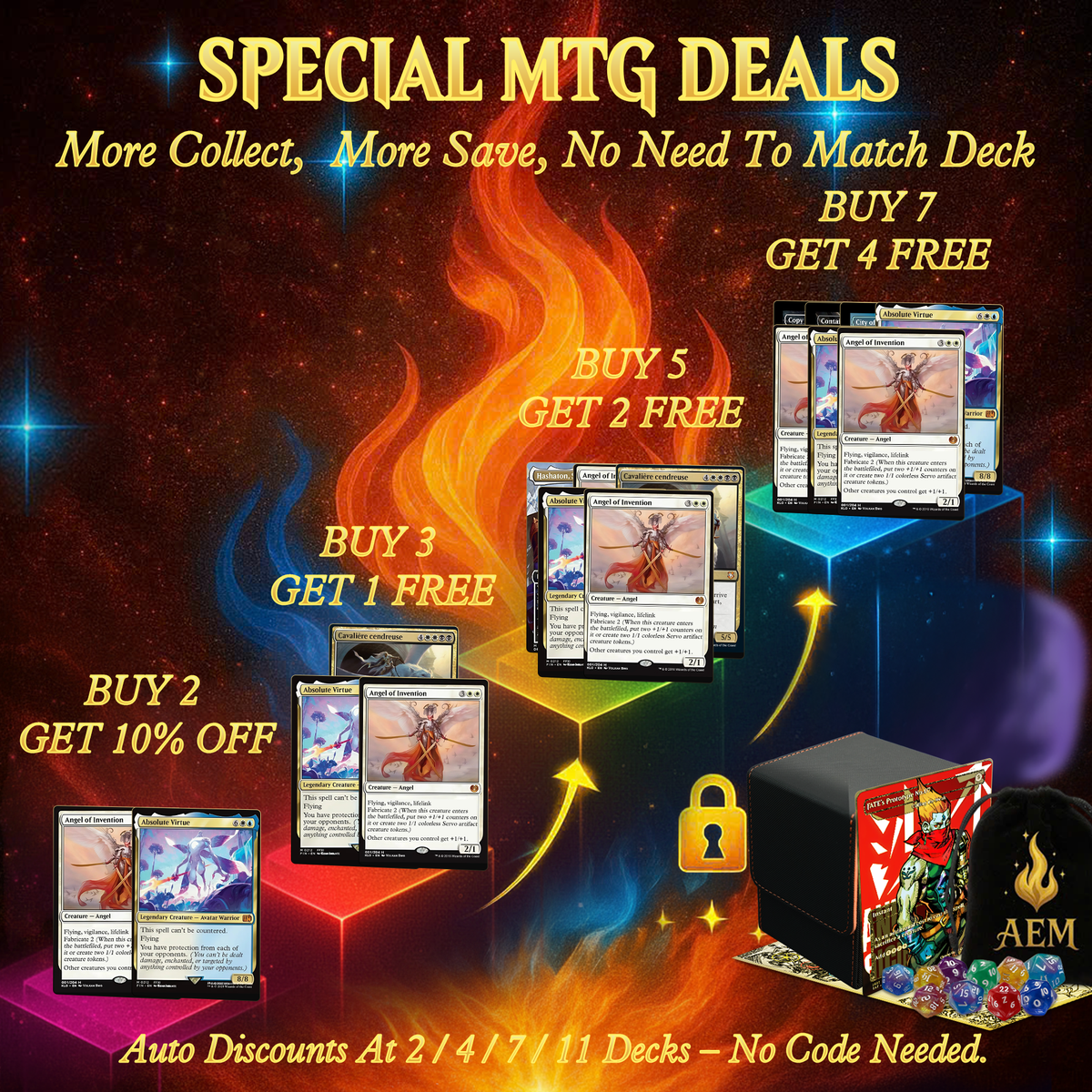 | We Have Discontinued Production | HASHATON KING, SCARAB'S FIST COMMANDER DECK – PREMIUM COLLECTOR SET  (117 CARDS)