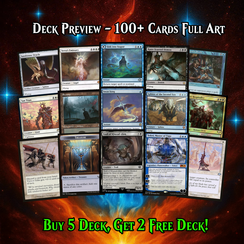 | We Have Discontinued Production | HASHATON KING, SCARAB'S FIST COMMANDER DECK – PREMIUM COLLECTOR SET  (117 CARDS)
