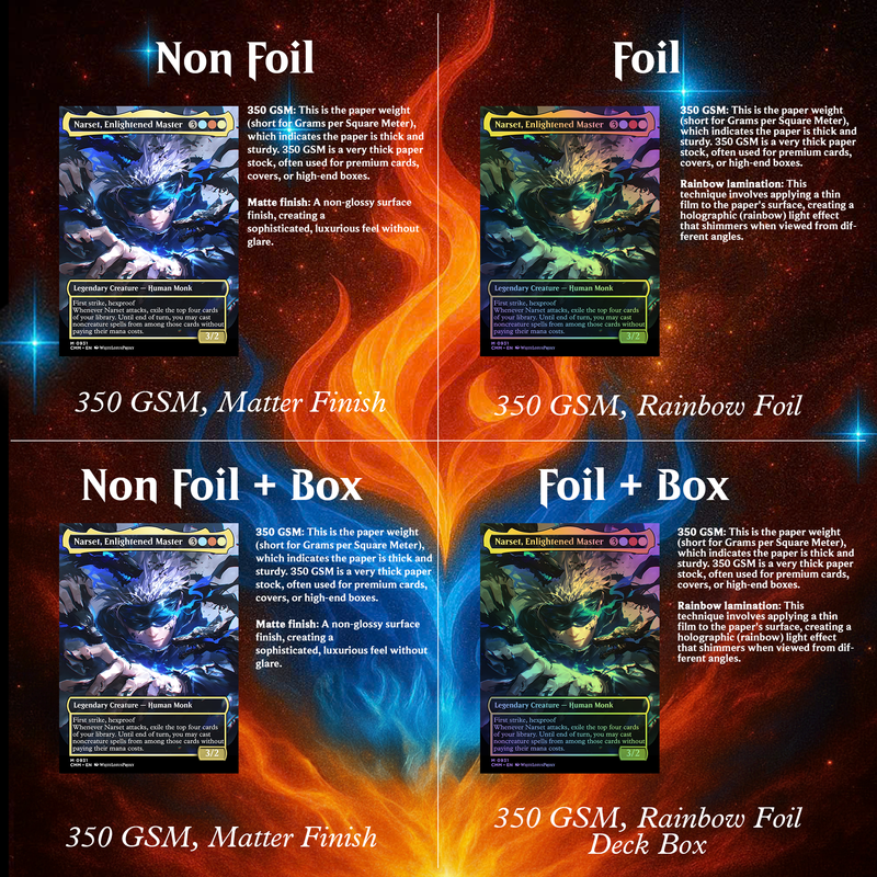 JUJUTSU KAISEN ANIME MTG PROXY COMMANDER DECK – PREMIUM COLLECTOR SET (103 CARDS)