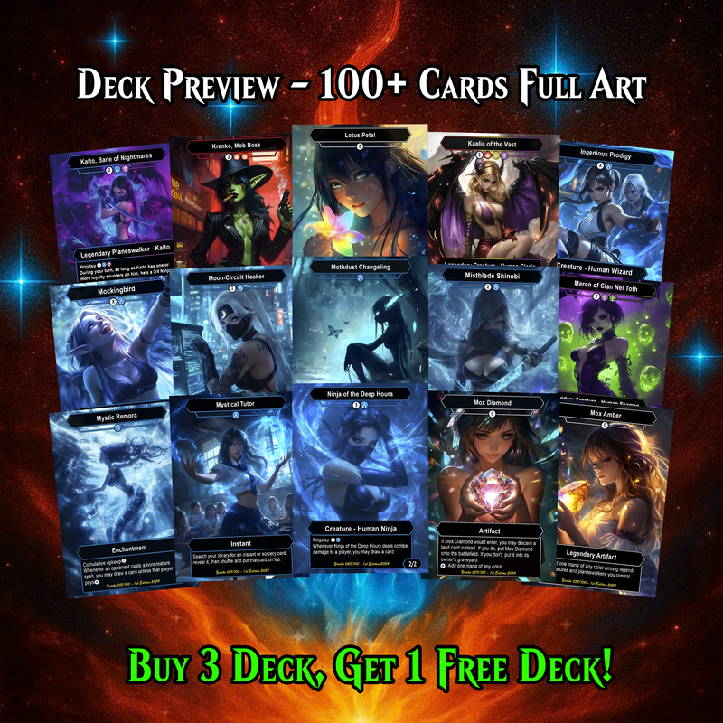 YURIKO, SHADOWBLADE NINJA ANIME COMMANDER DECK – PREMIUM COLLECTOR SET (105 CARDS)