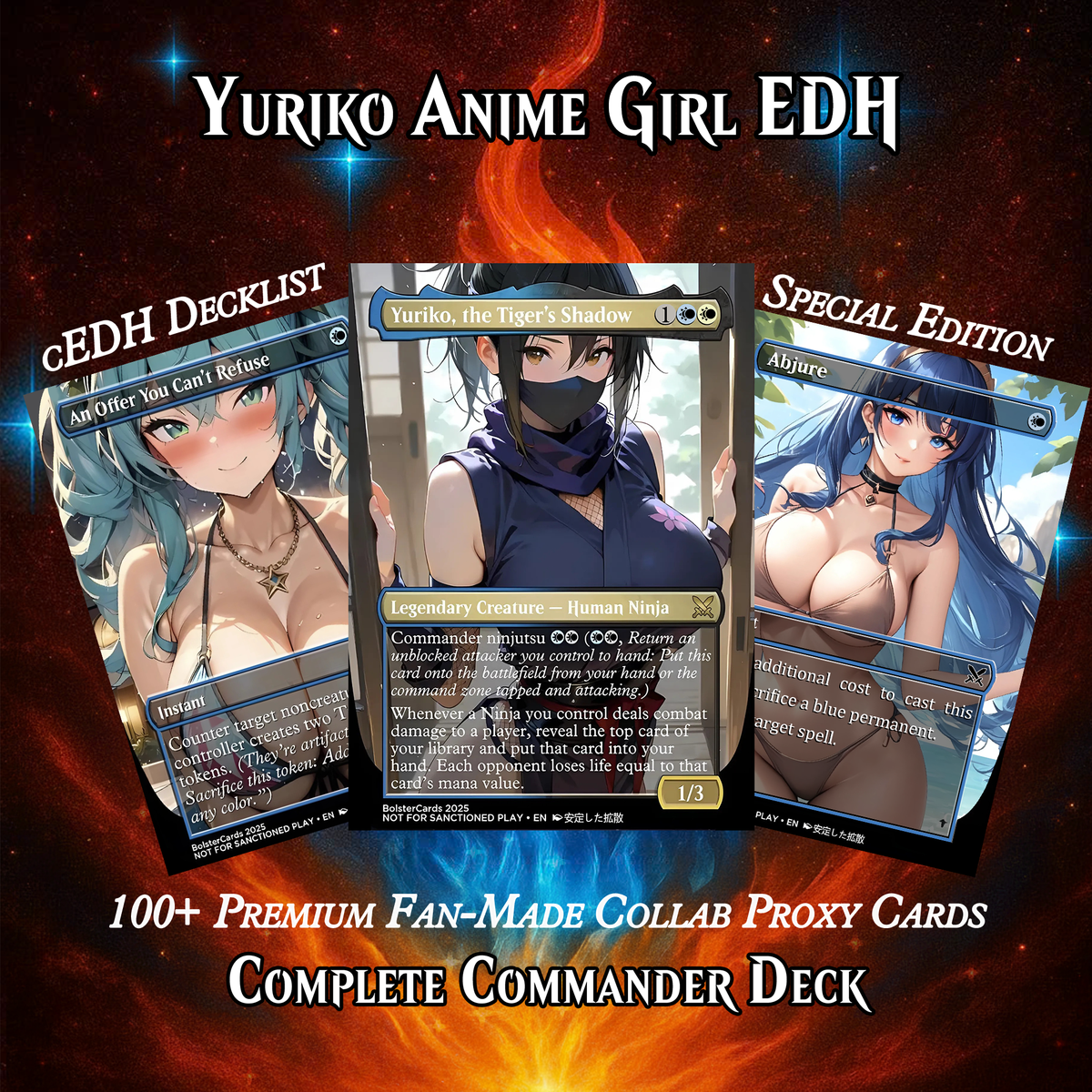 YURIKO, THE TIGER’S SHADOW ANIME COMMANDER DECK – PREMIUM COLLECTOR SET  (103 CARDS)