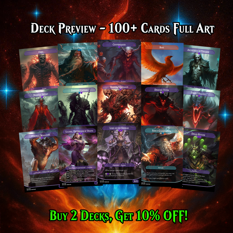 | We Have Discontinued Production | WILHELT ZOMBIE TRIBAL ANIME COMMANDER DECK – PREMIUM COLLECTOR SET  (117 CARDS