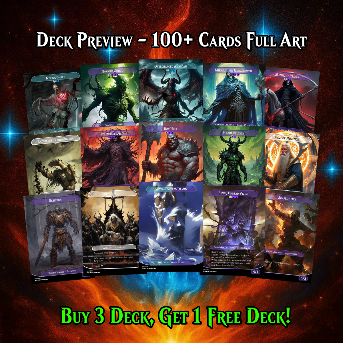 | We Have Discontinued Production | WILHELT ZOMBIE TRIBAL ANIME COMMANDER DECK – PREMIUM COLLECTOR SET  (117 CARDS