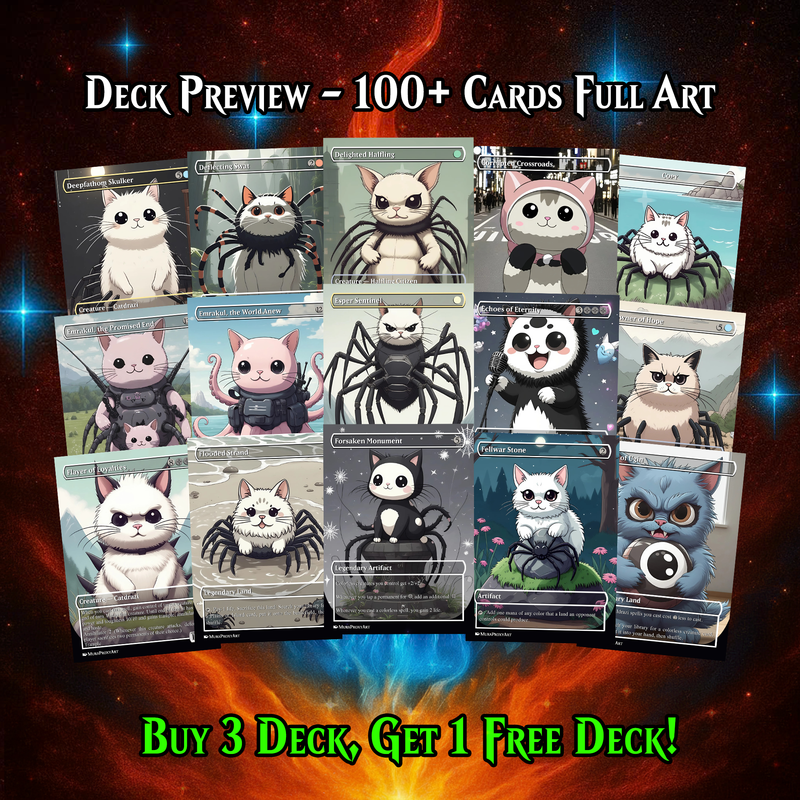 ULALEK CATDRAZI MEME ANIME COMMANDER DECK – PREMIUM COLLECTOR SET (112 CARDS)